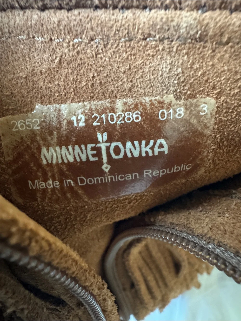 Fringed Minnetonka Suede Boots - Brown
